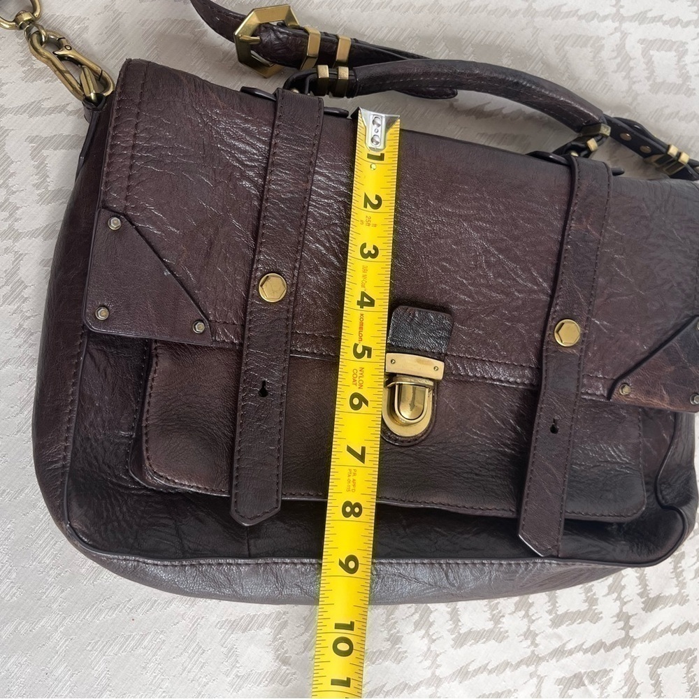 orYANY Large Flap Satchel Brown Briefcase Messenger Crossbody Bag - Picture 9 of 10